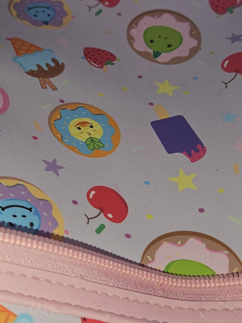 ME Makeover Essentials Pink Dessert Pattern Kids Backpack with Front Pocket
